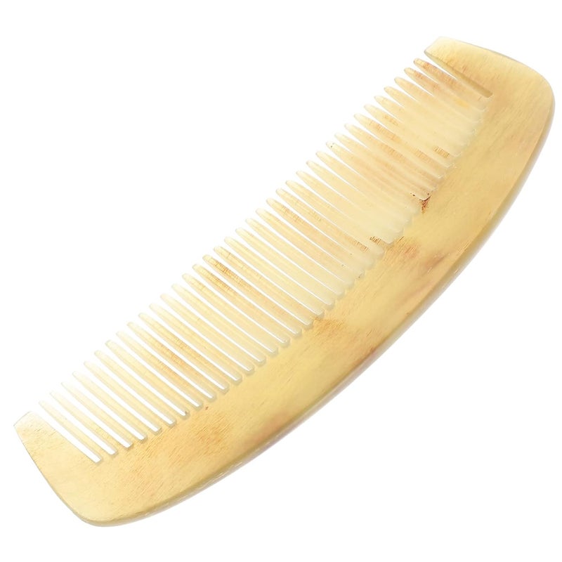 Natural Horn Comb 9cm Portable Anti Static Hair Smoothing Tool Prevents Hair Loss - Image 1